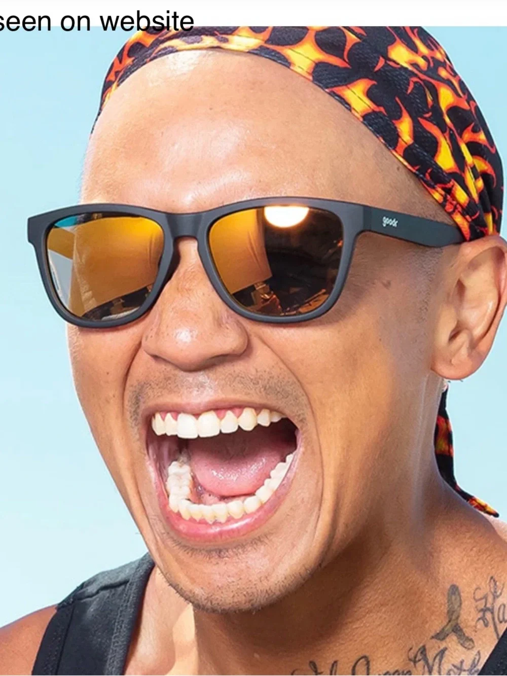 Goodr Whiskey Shots with Satan - Black Sunglasses with Gold Mirror Lenses